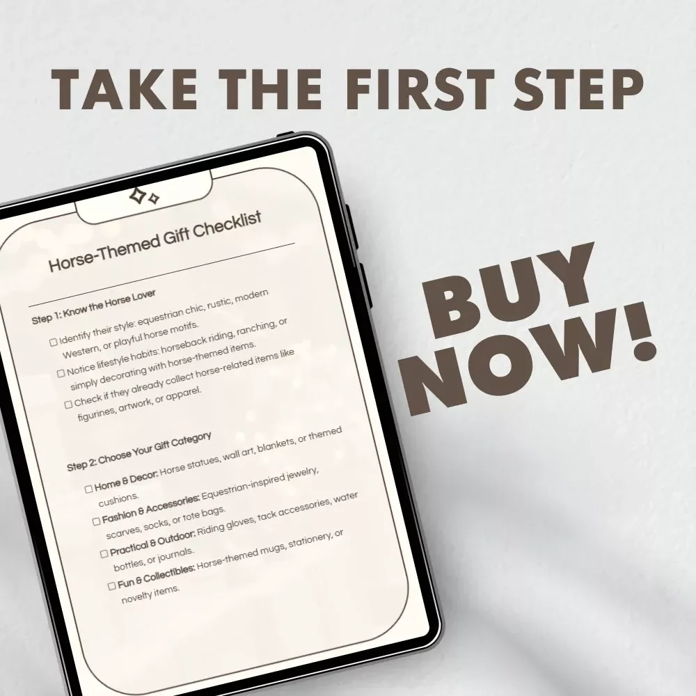 Horse-Themed Gift Checklist | Ultimate Digital Guide for Horse Lovers | Equestrian Gift Ideas, Horse-Themed Gifts & Printable Gift Planner