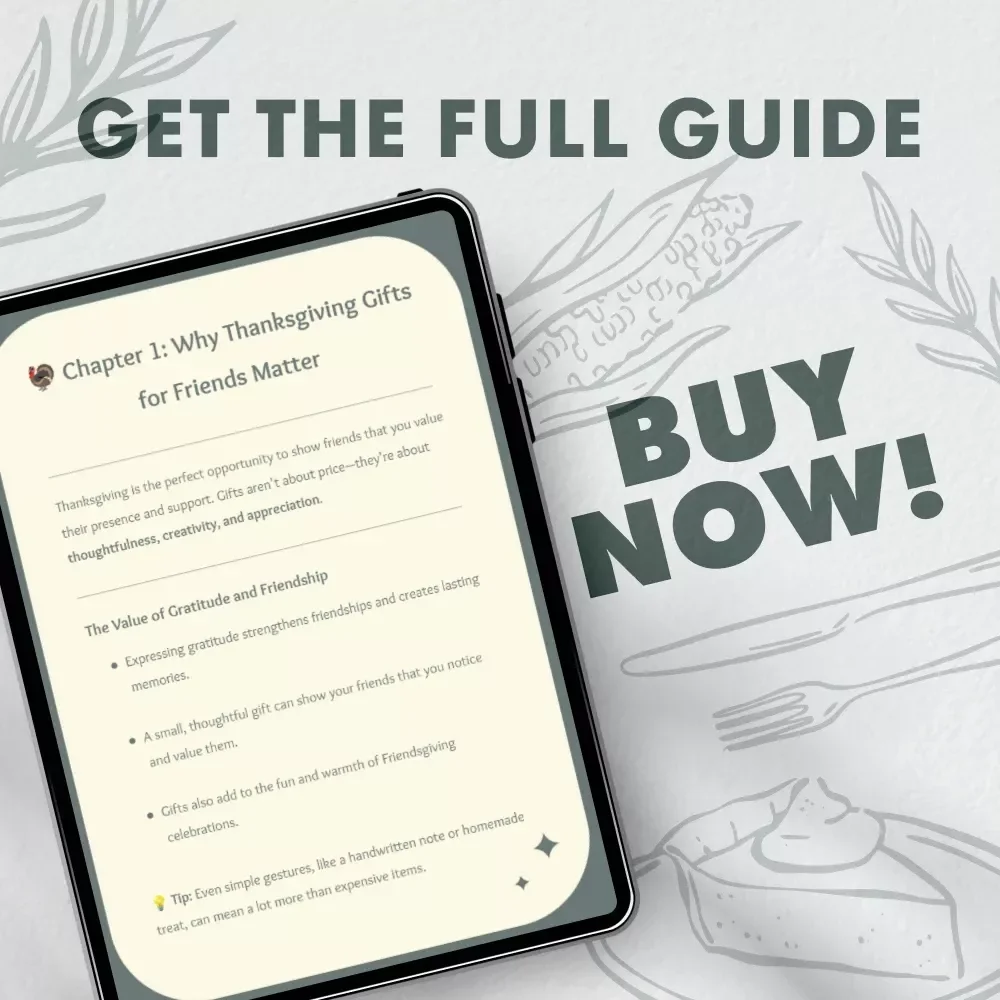 Thanksgiving Gifts for Friends | Heartfelt Digital Guide for Meaningful, Affordable, and Creative Gift Ideas | Perfect for Sharing Gratitude, Strengthening Friendships & Inspiring Thoughtful Giving