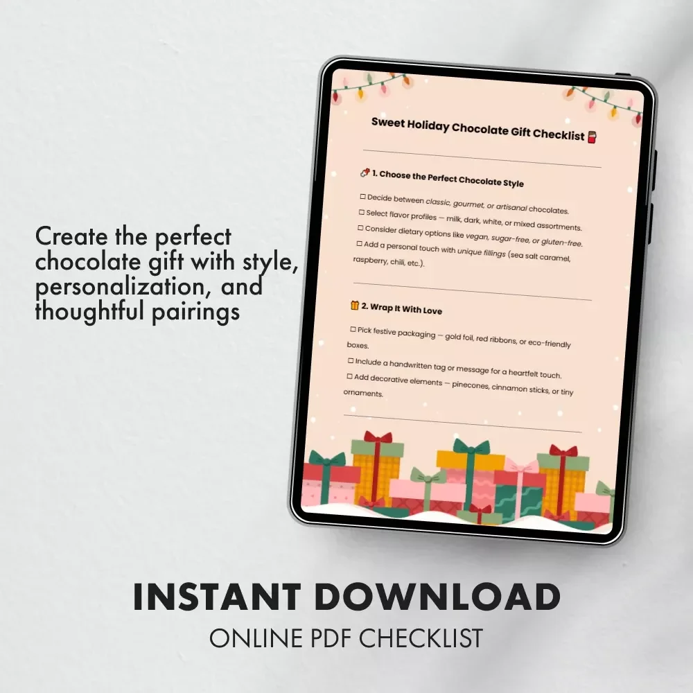 Sweet Holiday Chocolate Gift Checklist - Your Ultimate Guide to Perfect Chocolate Gifts for the Holidays