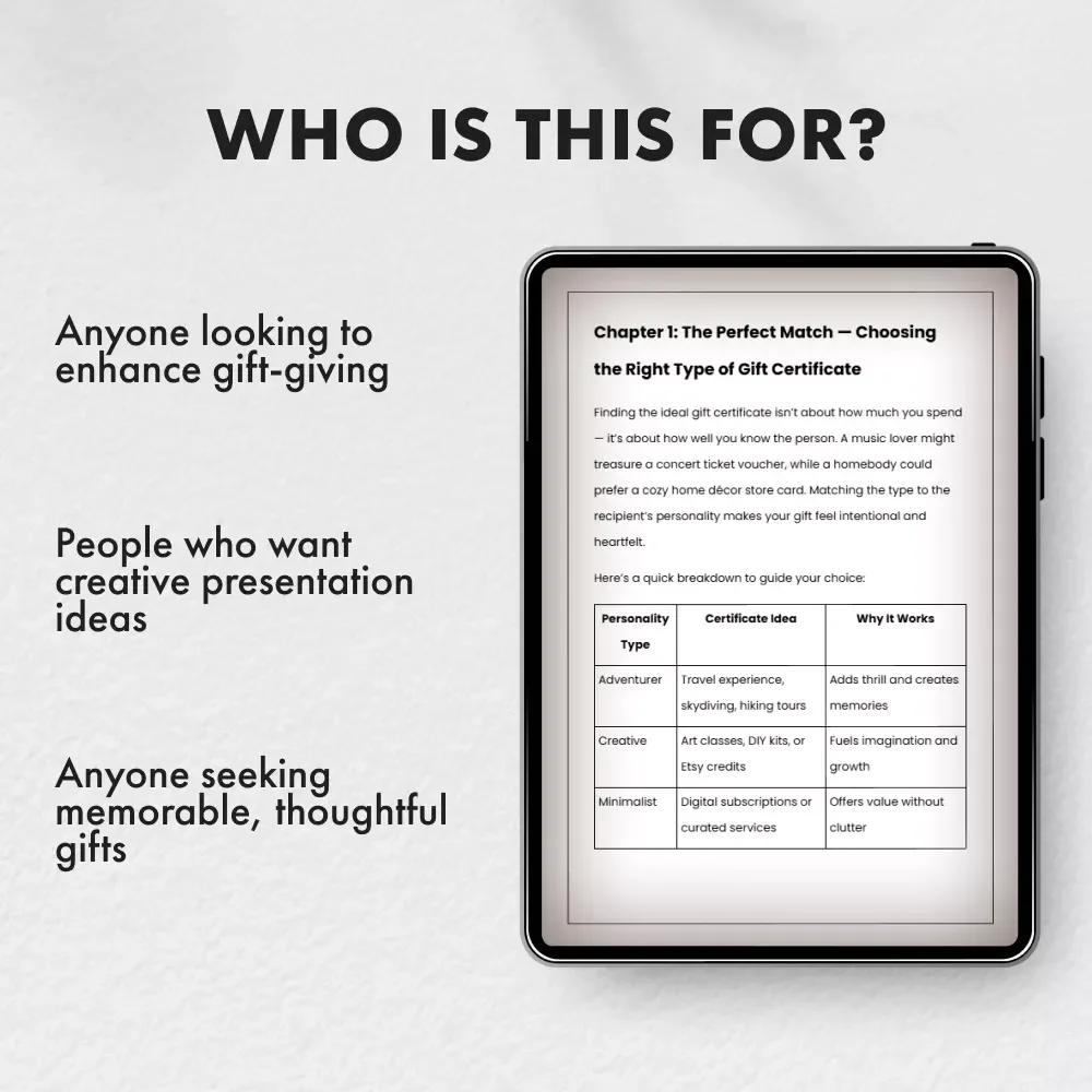 Inspiring Certificate Ideas That Always Impress – Gift Certificate Ideas eBook