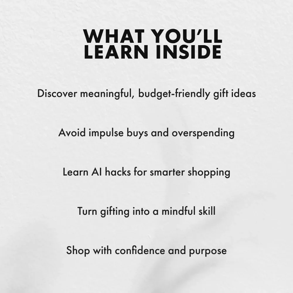 Black Friday Gifts That Make Smart Shopping Feel Good | Digital Guide for Meaningful, Budget-Friendly Gifting | eBook for Creative Black Friday Gifts