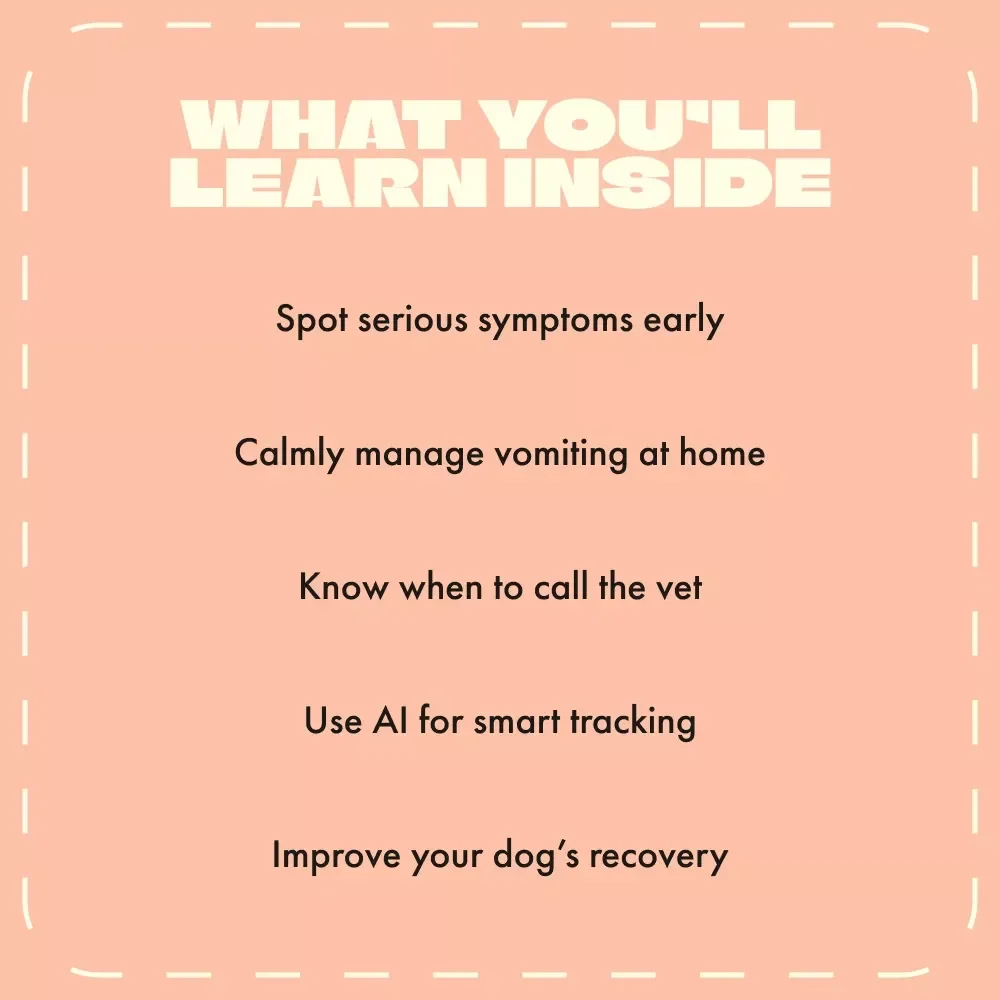 Helping When Your Dog is Vomiting | Dog Health eBook, Pet Care Guide, Digital Download for Dog Owners