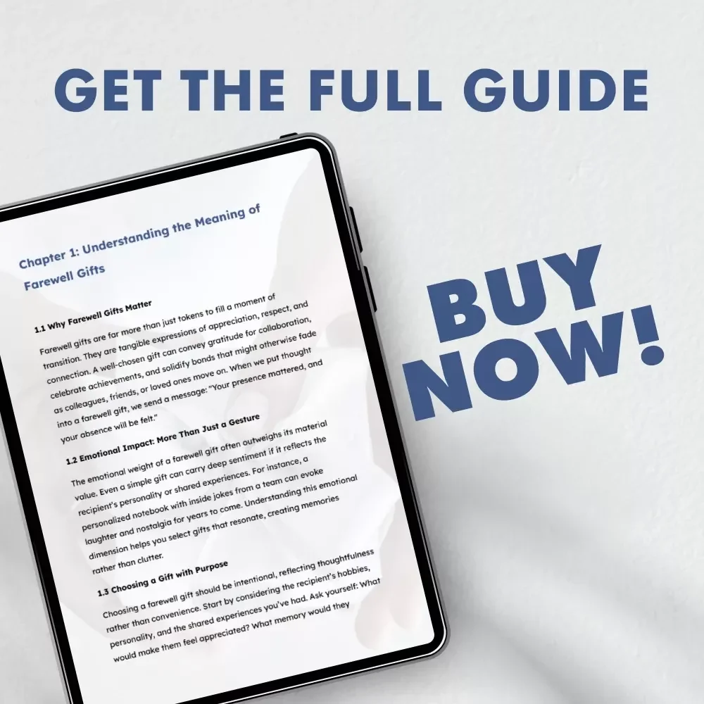Parting Presents: Thoughtful Farewell Gifts | Ultimate Guide to Farewell Gift Ideas for Friends, Colleagues & Loved Ones | Digital Download eBook for Memorable Goodbyes