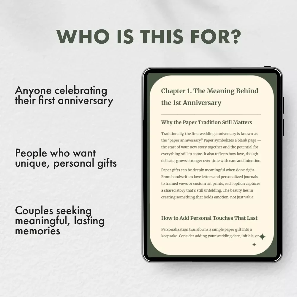 1st Anniversary Gift Ideas That Capture Love and Memories - Wedding Anniversary Guide, Creative & Personalized Gift Inspiration