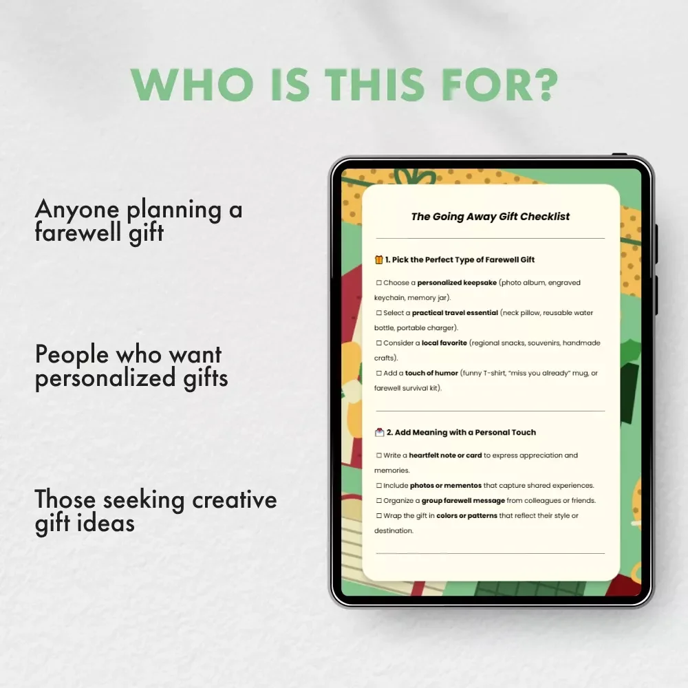 The Going Away Gift Checklist: Thoughtful Farewell Gift Ideas for Every Occasion
