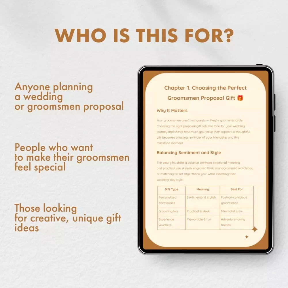 Forever Crew: The Ultimate Groomsmen Proposal Gifts Guide – Creative Ideas, Tips, and Prompts for a Memorable “Yes!”