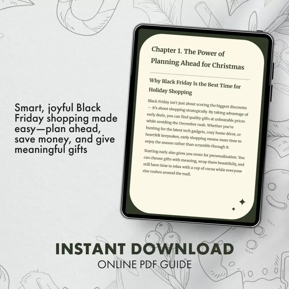 Black Friday Christmas Gifts That Spread Joy and Save Money | Holiday Shopping Guide for Smart, Meaningful Gifting | Digital Download for Budget-Friendly Christmas Planning