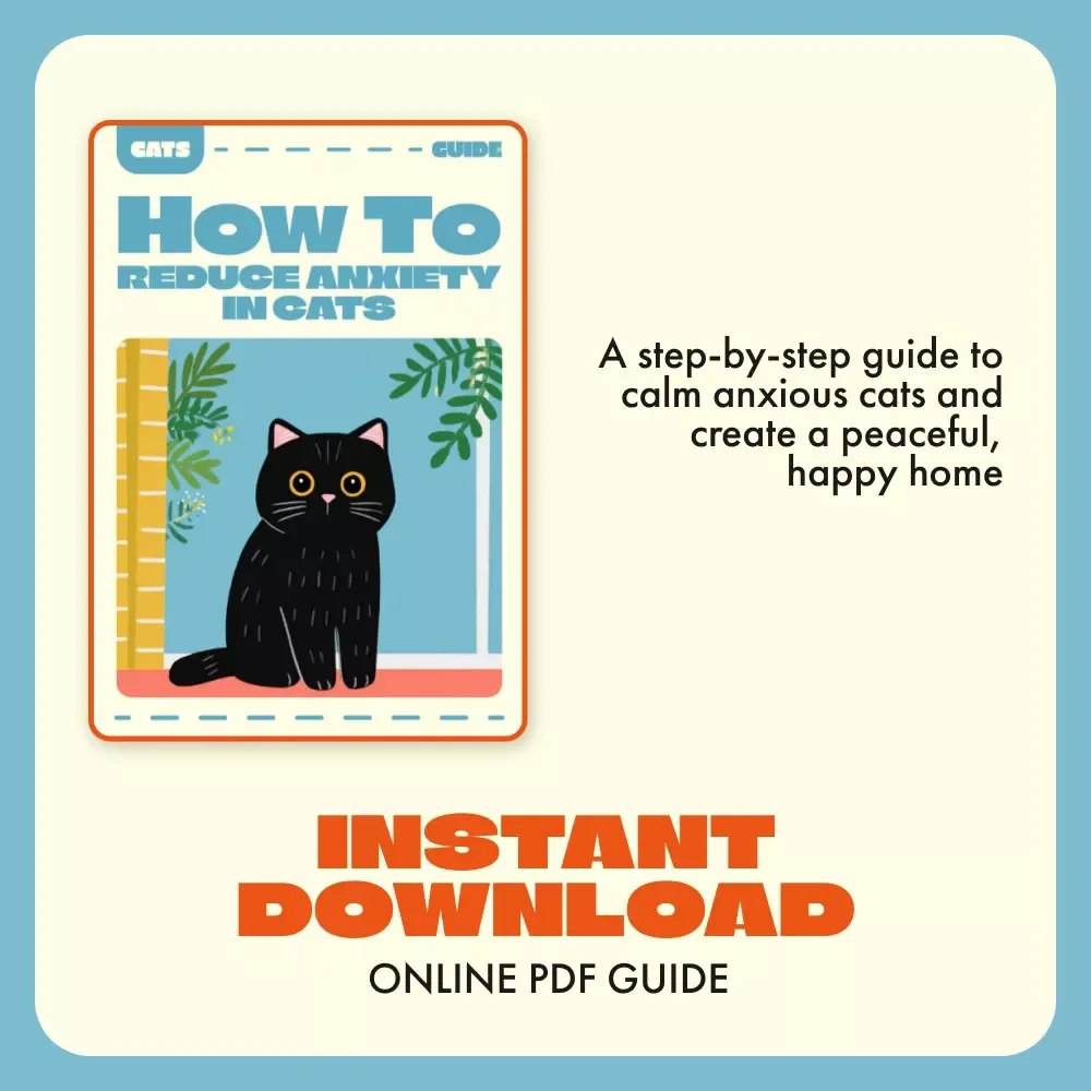 How to Reduce Anxiety in Cats | Calming Cat eBook, Feline Anxiety Relief Guide, Cat Behavior Training & AI Insights for Stress-Free Pets