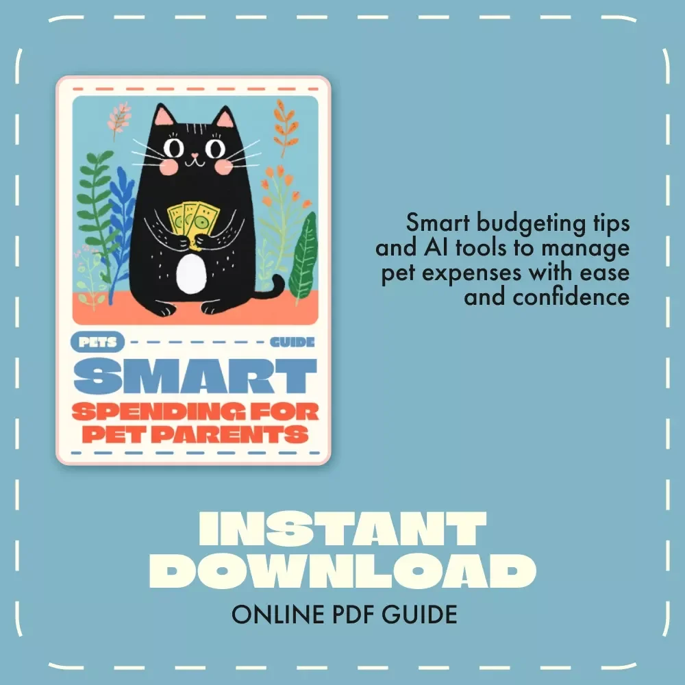 Smart Spending for Pet Parents | Budget Planner Guide for Pet Owners | Digital Download eBook & Printable Checklist | AI Tools for Smarter Pet Budgeting