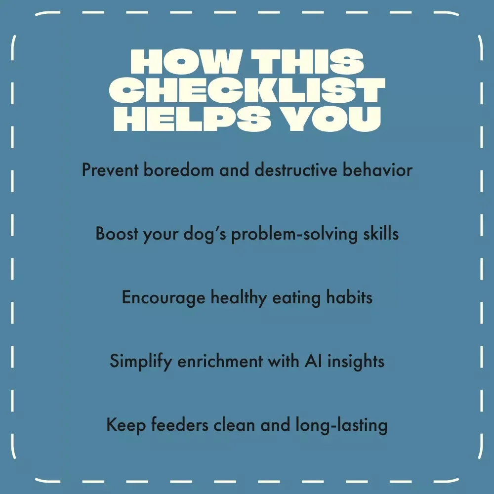 Dog Puzzle Feeder Checklist | Printable Pet Care Guide for Using Puzzle Feeders for Dogs | Digital Download for Smarter, Happier Feeding