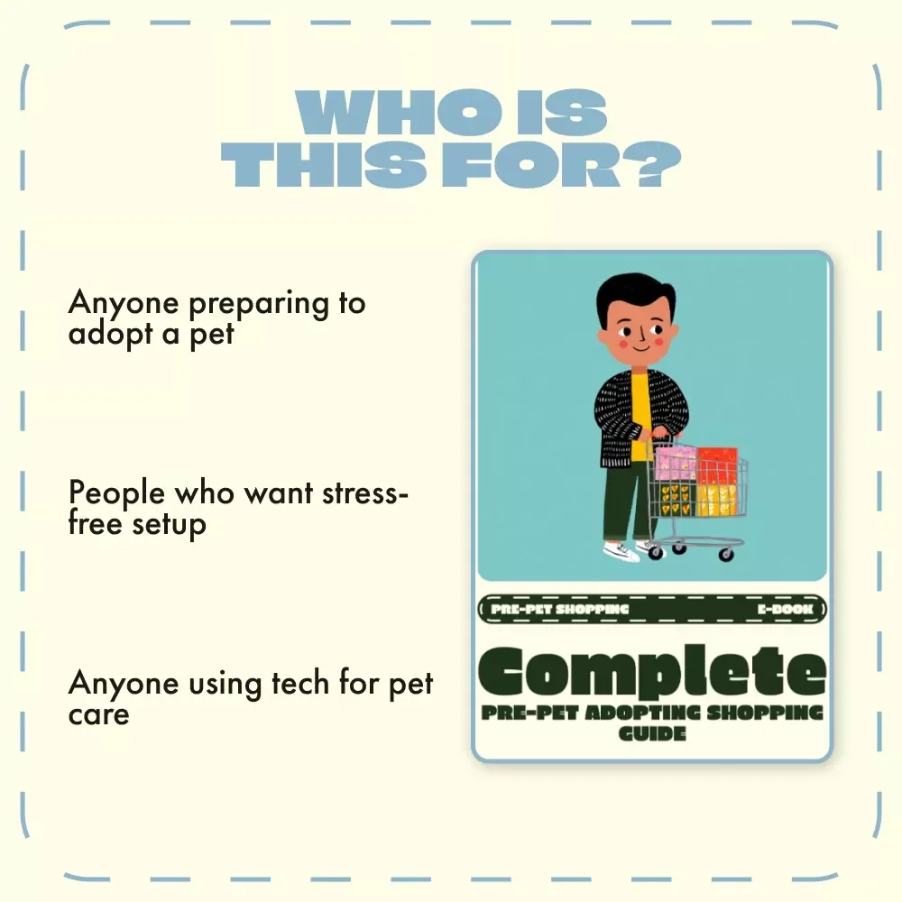 Complete Pre-Pet Adopting Shopping Guide | Digital eBook for New Pet Owners | What to Buy Before Bringing a Pet Home | Printable Checklist & AI Pet Prep Tips