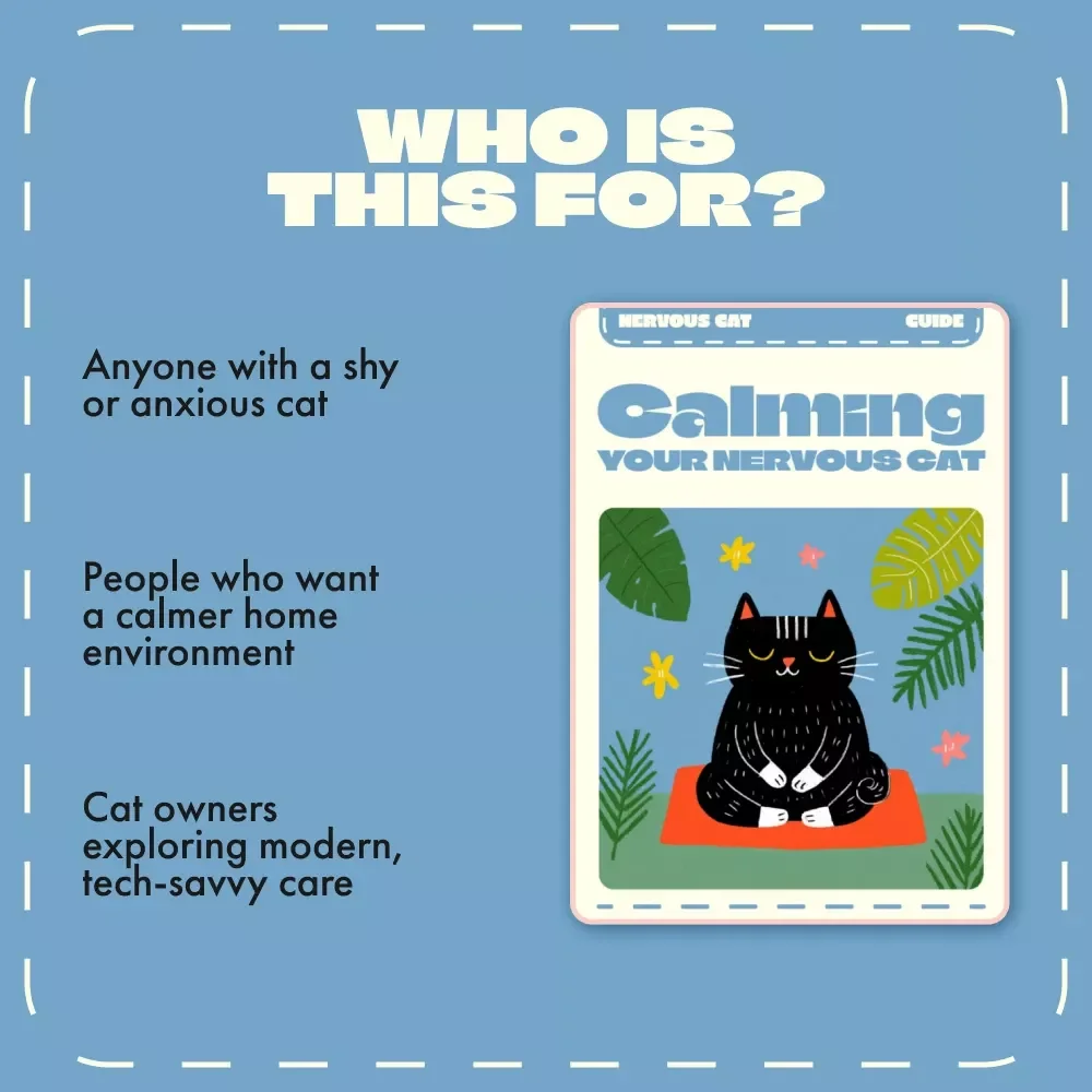 Calming Your Nervous Cat | Gentle Anxiety Relief Guide for Cats | Digital Download for Pet Parents | Step-by-Step Cat Calming Techniques | Behavioral Training & AI Support for Feline Anxiety