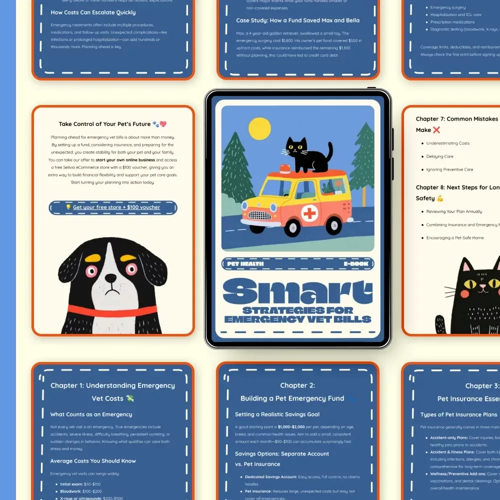 Smart Strategies for Emergency Vet Bills | Digital eBook for Pet Owners | Financial Planning for Emergency Vet Bills | Pet Budget & Insurance Guide for Pet Parents