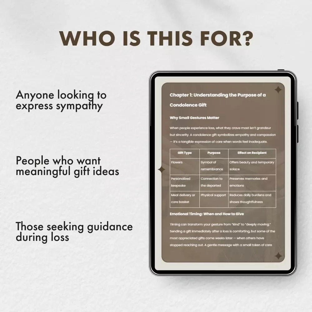Ways to Show Care During Difficult Times – Thoughtful Condolence Gift Ideas Guide for Sympathy & Grief