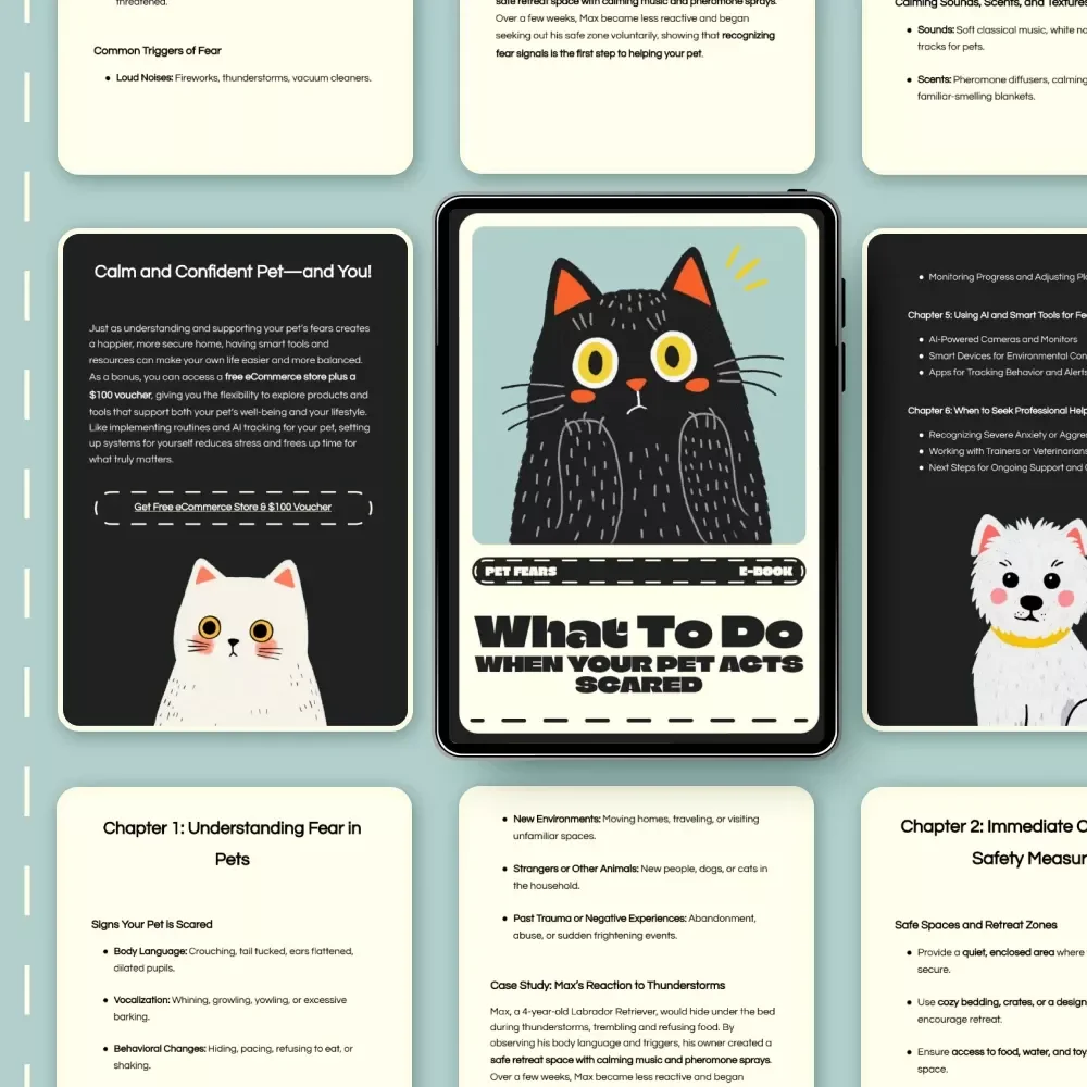 What to Do When Your Pet Acts Scared | Pet Anxiety Relief Guide | Calm & Confidence eBook for Dogs & Cats | Digital Download