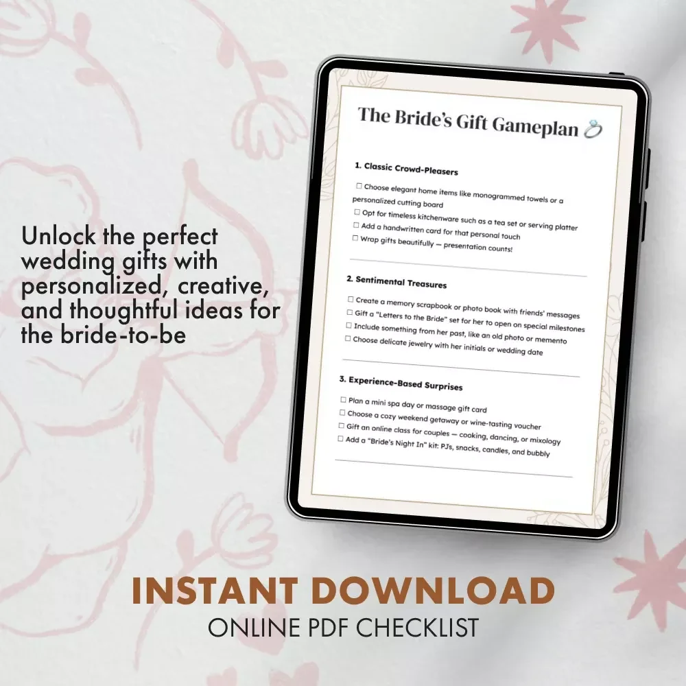 The Bride’s Gift Gameplan: The Ultimate Digital Guide to Perfect Wedding Presents
