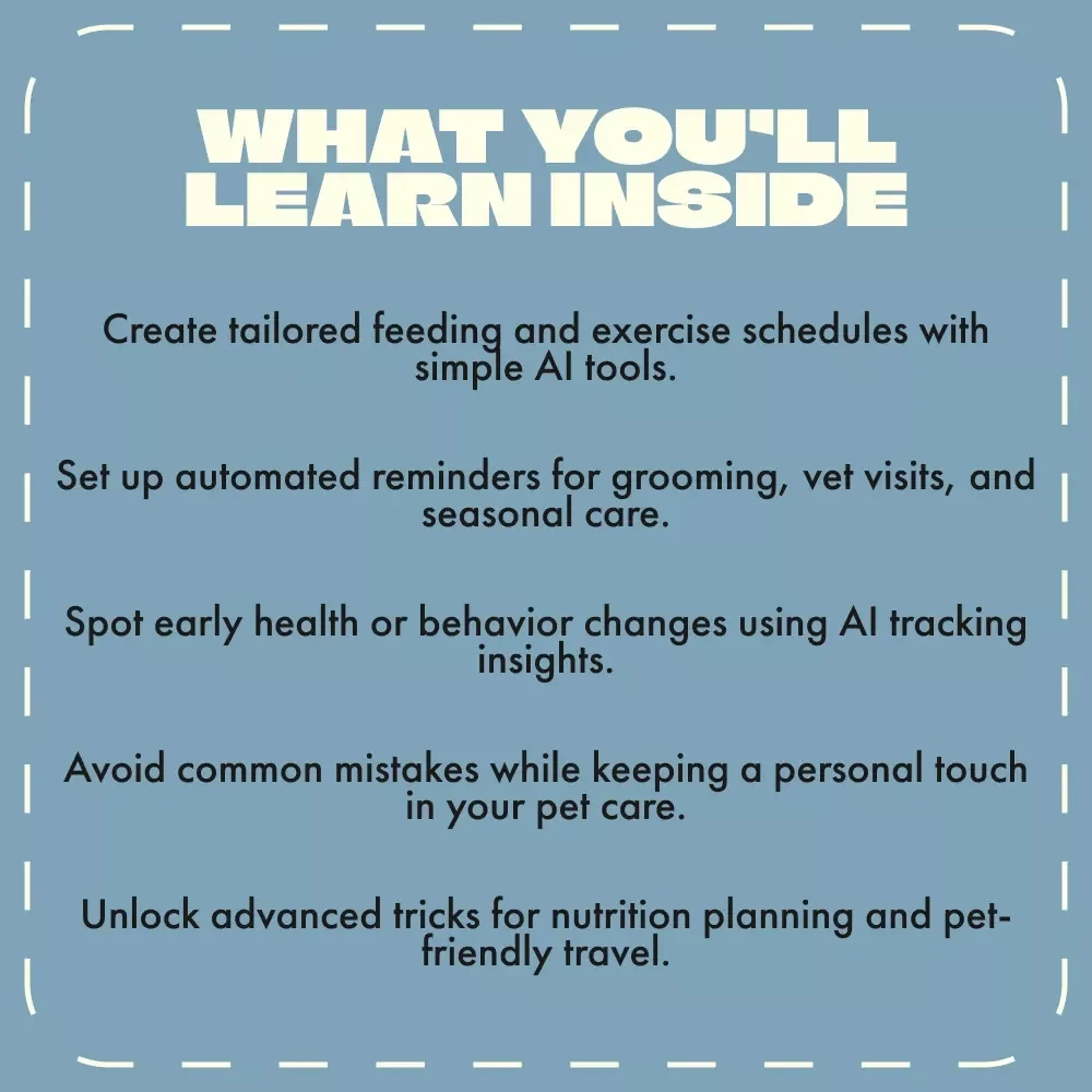 Using AI to Create Perfect Pet Care Schedules | AI Pet Care eBook Guide for Pet Owners | Digital Download for Smarter Pet Parenting