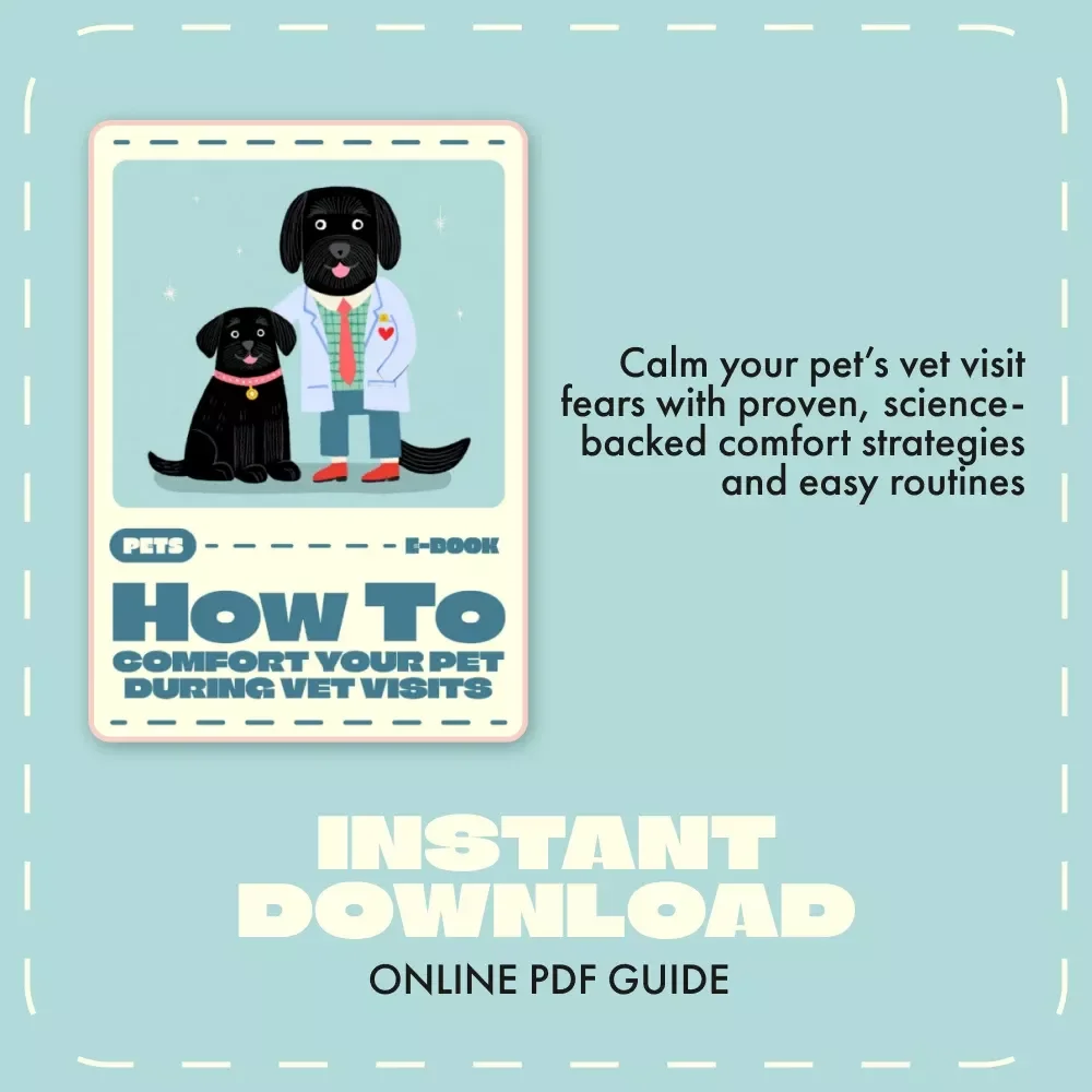 How to Comfort Your Pet During Vet Visits | Pet Anxiety Relief eBook, Calming Guide for Cats & Dogs, Digital Download for Pet Parents, Stress-Free Vet Visit Training, Pet Care Checklist