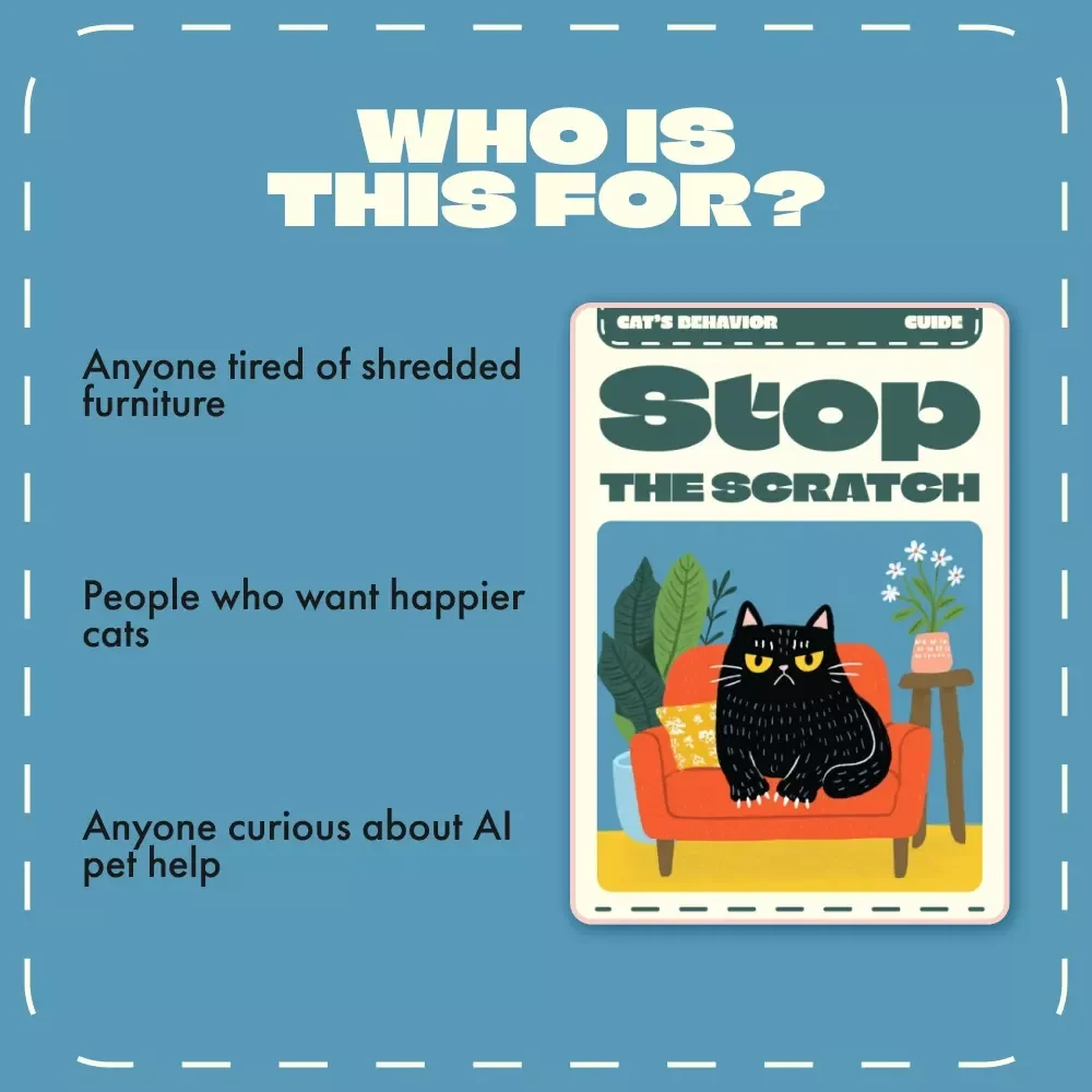 Stop the Scratch | How to Stop a Cat from Scratching | Cat Behavior Guide for Pet Owners | Printable Digital Download eBook