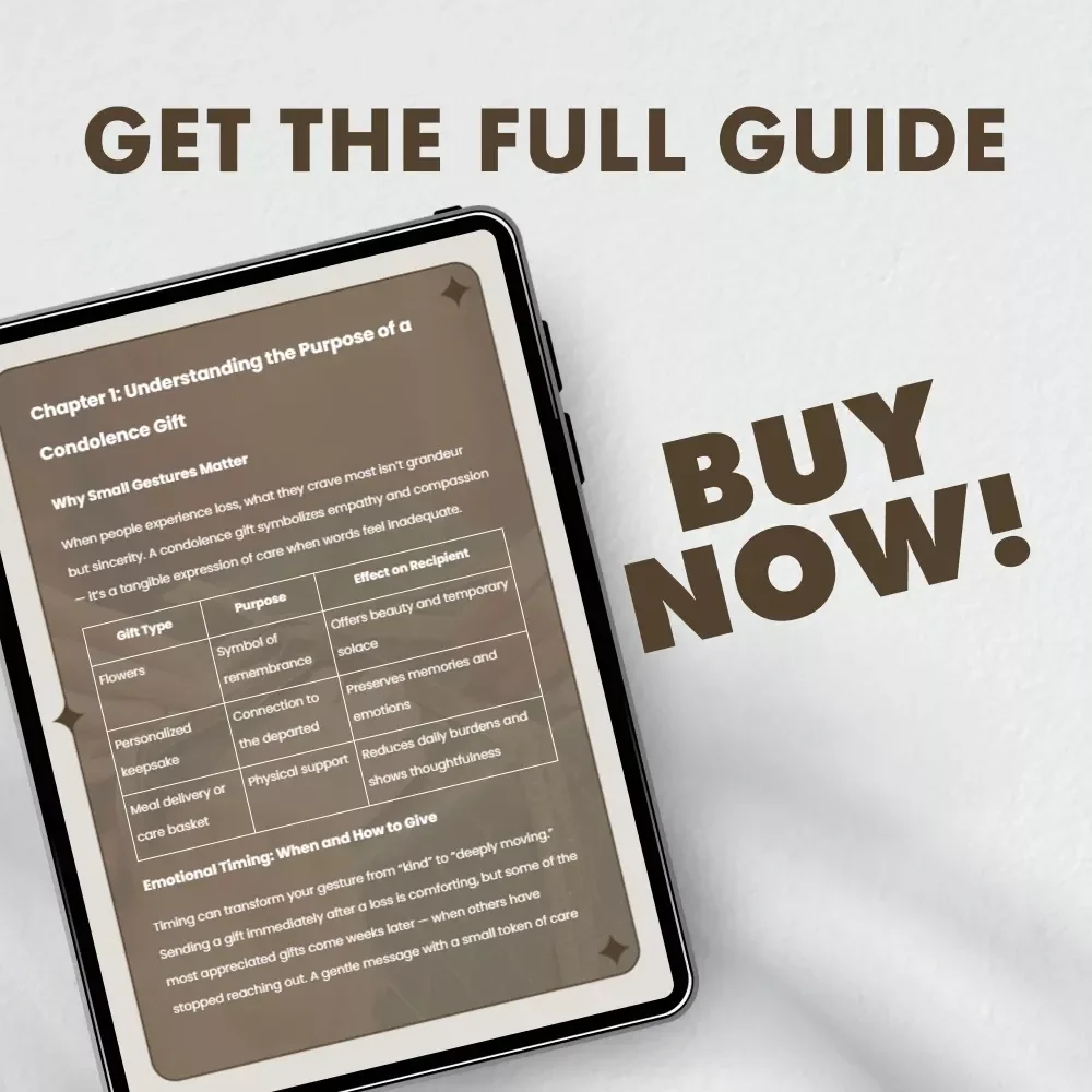 Ways to Show Care During Difficult Times – Thoughtful Condolence Gift Ideas Guide for Sympathy & Grief
