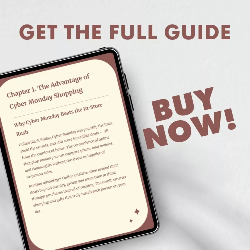 Cyber Monday Gifts That Make Smart Shopping Feel Personal | Ultimate Cyber Monday Gifts Guide for Savvy Shoppers | Digital Download eBook for Meaningful, Budget-Friendly Holiday Gifting