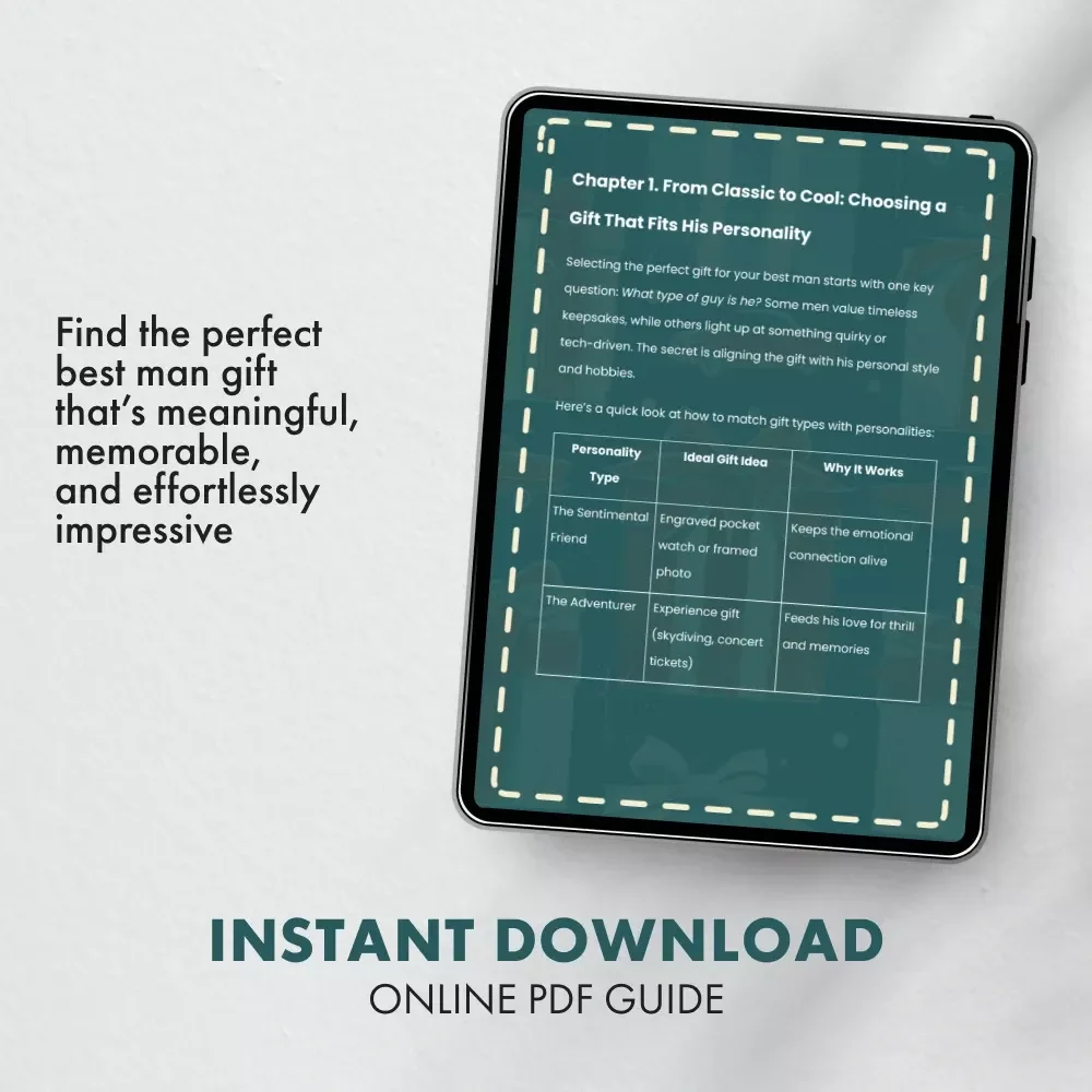 The Best Man Gift Guide He’ll Actually Love | Good Best Man Gift Ideas | Digital Download Gift Inspiration for Groomsmen & Weddings