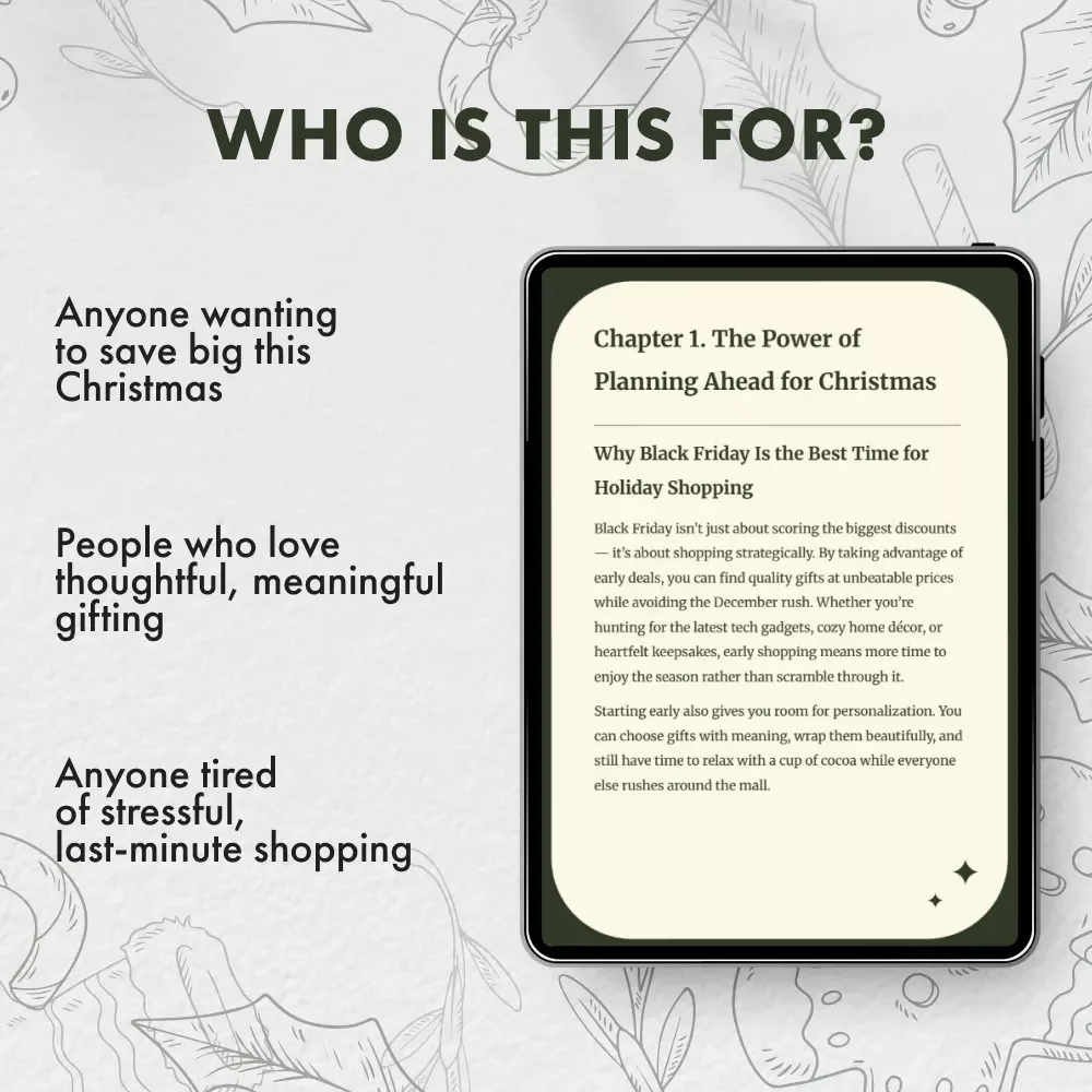 Black Friday Christmas Gifts That Spread Joy and Save Money | Holiday Shopping Guide for Smart, Meaningful Gifting | Digital Download for Budget-Friendly Christmas Planning