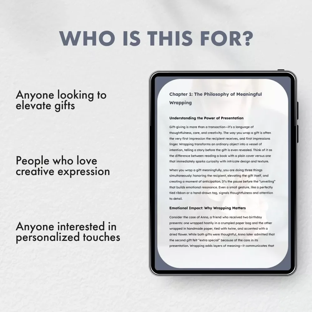The Art of Thoughtful Wrapping: Transform Your Gifts Into Meaningful Experiences – A Guide to Wrapping in a Meaningful Way