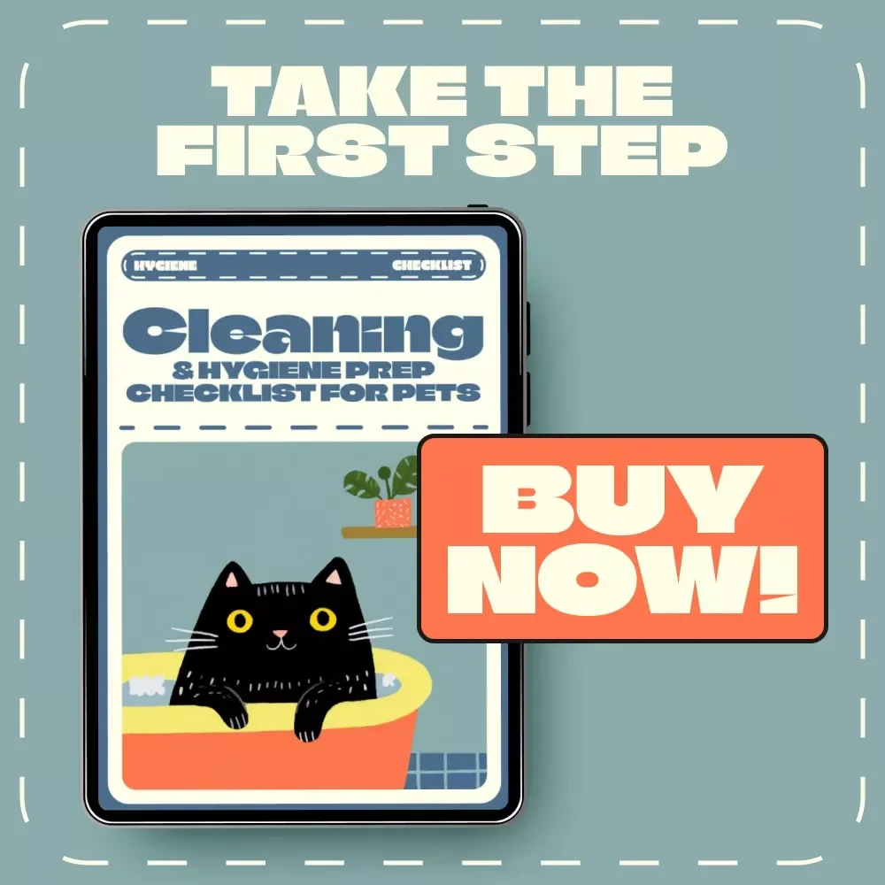 Cleaning & Hygiene Prep Checklist for Pets | Digital Pet Grooming & Health Care Guide | Printable Cleaning and Hygiene Preparation for Pets