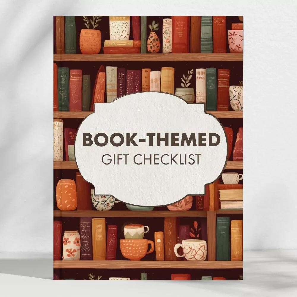 Book-Themed Gift Checklist | Printable Digital Download | Book Lover Gift Guide | Book Themed Gifts Ideas for Readers
