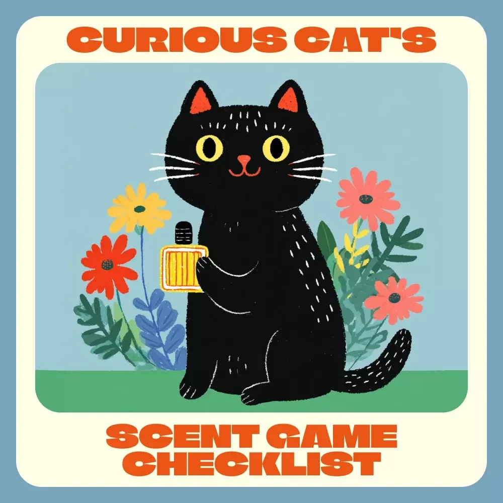 The Curious Cat’s Scent Game Checklist | Interactive Scent Games for Cats | Printable Cat Enrichment Activity | Digital Download for Cat Owners