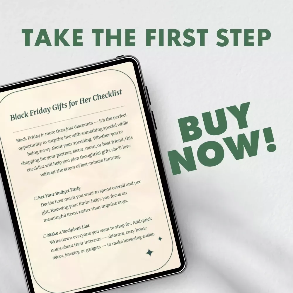 Black Friday Gifts for Her Checklist | Printable Holiday Shopping Planner | Digital Download Guide for Gift Ideas, Organization & Budgeting