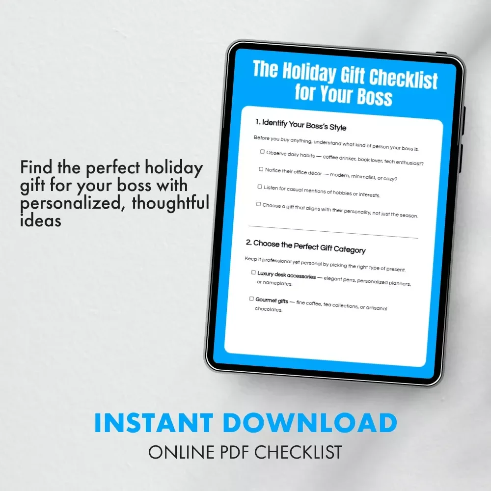 The Holiday Gift Checklist for Your Boss: Perfect Gift Ideas for Your Boss This Holiday Season