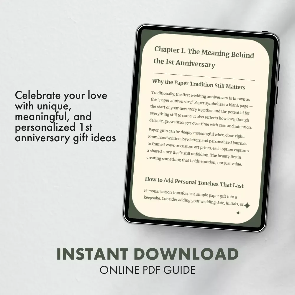 1st Anniversary Gift Ideas That Capture Love and Memories - Wedding Anniversary Guide, Creative & Personalized Gift Inspiration