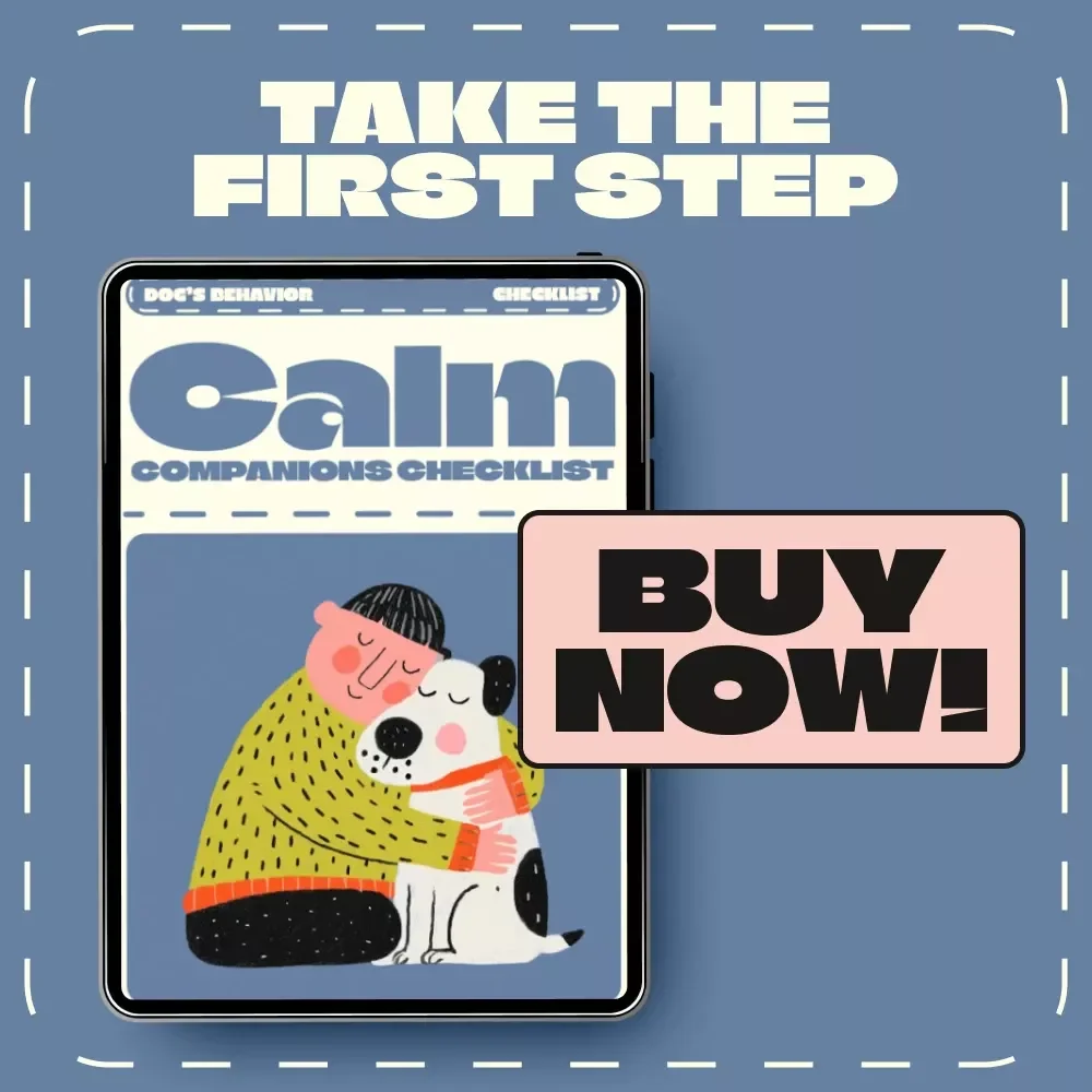 Calm Companions Checklist | Printable Digital Download for Calming a Nervous Dog | Gentle Anxiety Relief Guide for Pet Parents