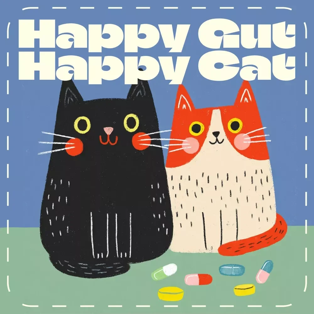 Happy Gut, Happy Cat | Printable Checklist for Cat Digestive Health | Probiotics for Cats Guide | Feline Wellness Digital Download