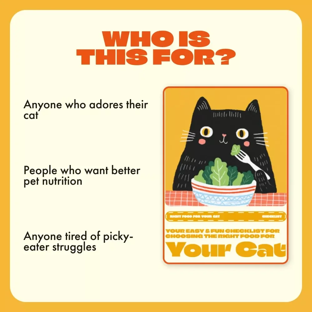 Your Easy & Fun Checklist for Choosing the Right Food for Your Cat | Printable Guide on How to Pick the Right Food for My Cat | Cat Nutrition & Feeding Made Simple