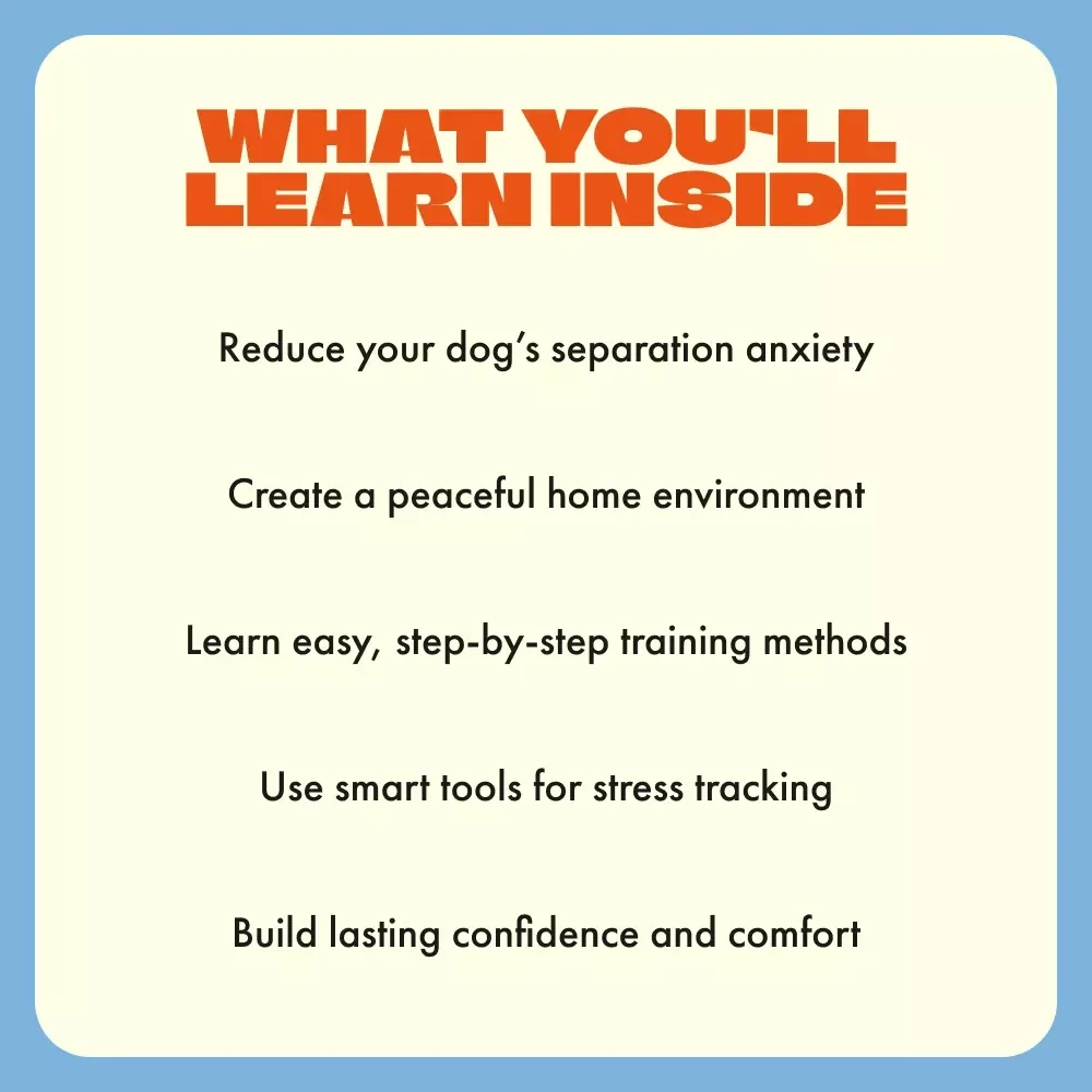 How to Help Your Dog Cope When Left Alone | Separation Anxiety eBook for Dog Owners | Printable Dog Training Guide | Puppy Anxiety Tips | Digital Download