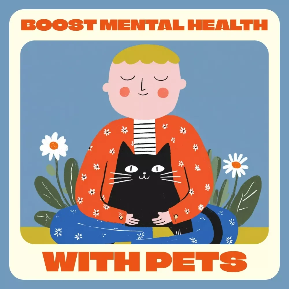 Boost Mental Health with Pets | Printable Self-Care Checklist | Digital Download | Benefits of Having a Pet for Mental Health Guide | Pet Therapy Wellness Planner