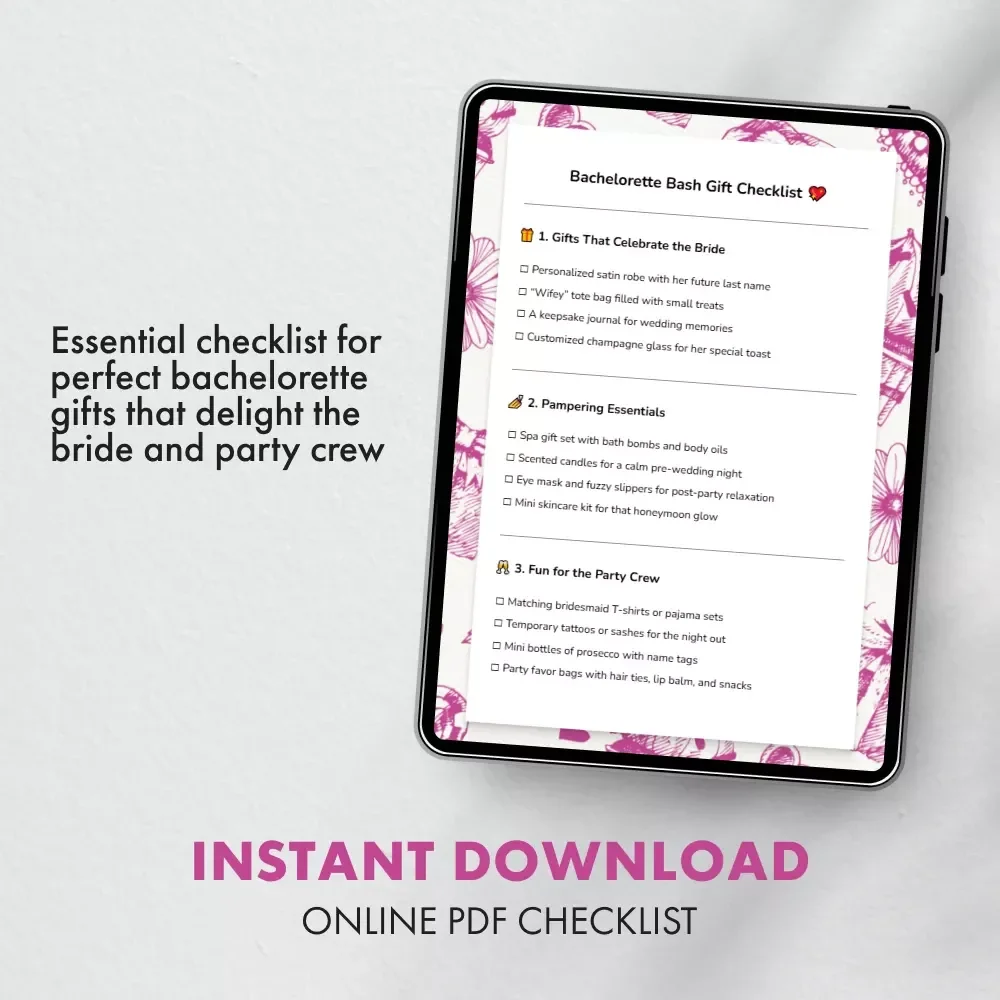 Bachelorette Bash Gift Checklist – Perfect Ideas for Bachelorette Party Gifts