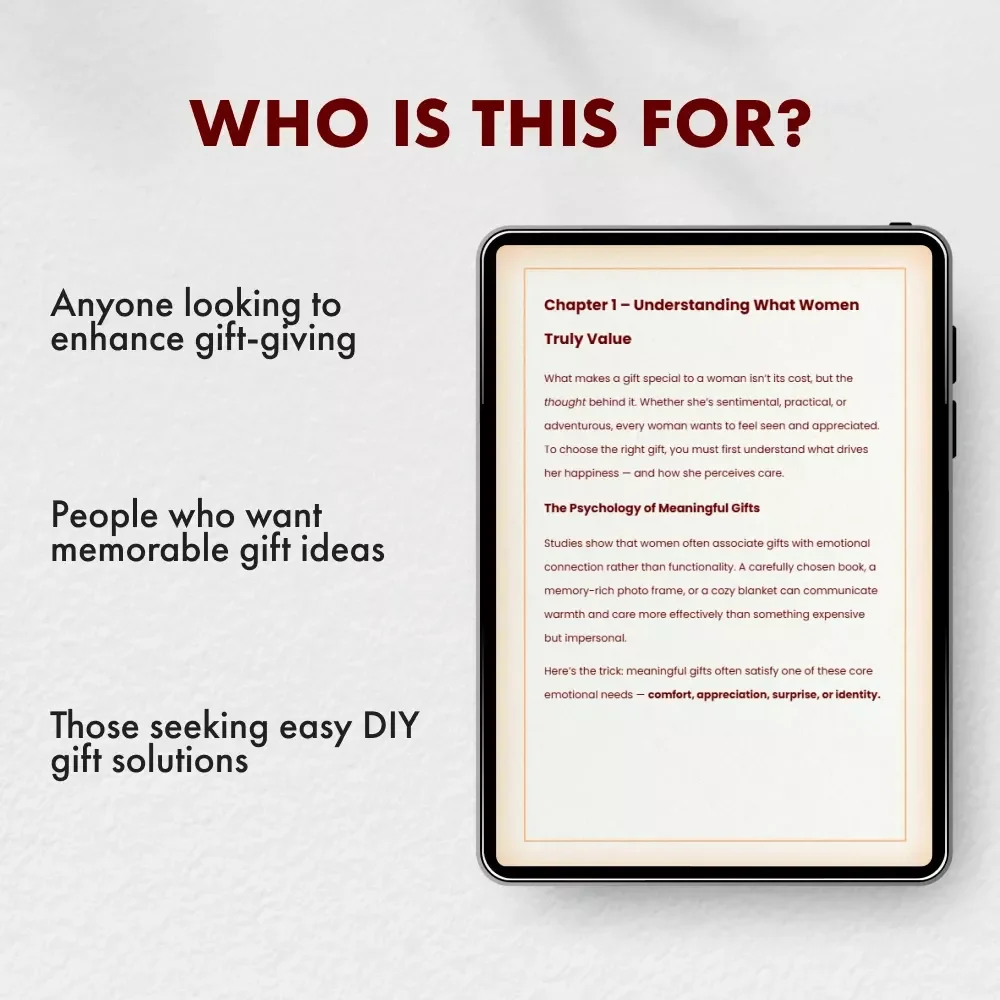 The Guide on Gifts She’ll Remember Forever: The Ultimate eBook for Holiday Gifts for Women