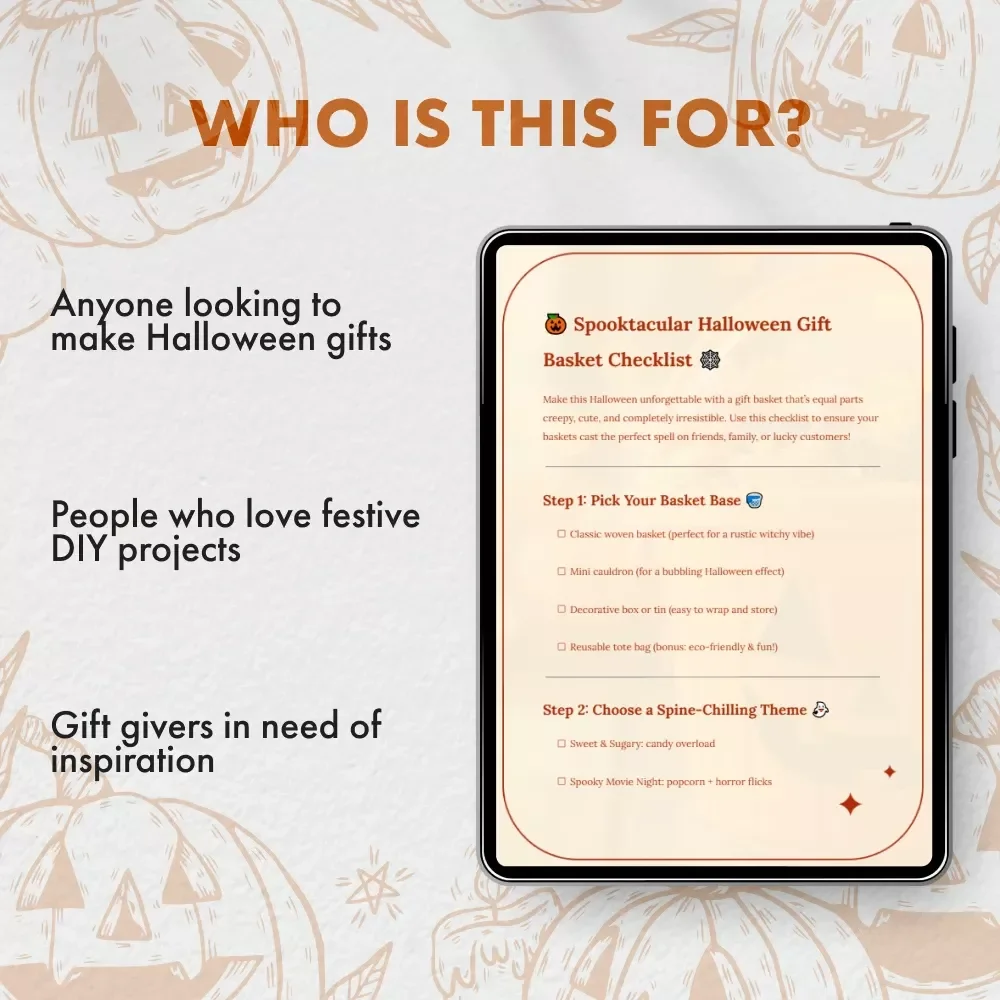Spooktacular Halloween Gift Basket Checklist – Perfect for Halloween Gift Baskets, Creative Ideas, and Spooky Fun