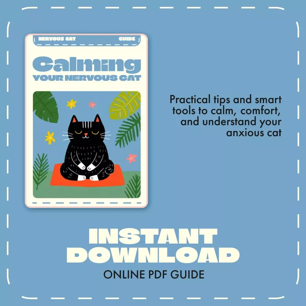 Calming Your Nervous Cat | Gentle Anxiety Relief Guide for Cats | Digital Download for Pet Parents | Step-by-Step Cat Calming Techniques | Behavioral Training & AI Support for Feline Anxiety