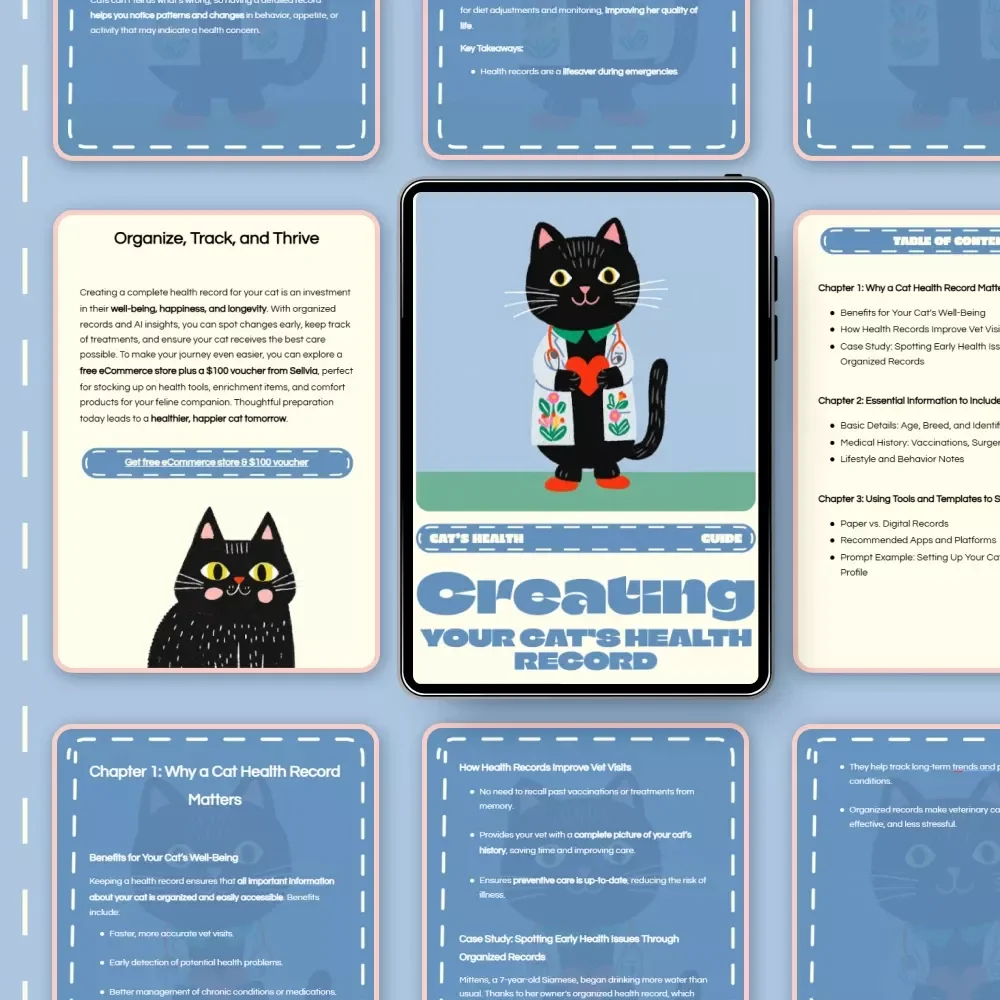 Creating Your Cat’s Health Record | Printable & Digital Guide for Cat Owners | How to Create a Cat Health Record Template + AI Tracking Tips
