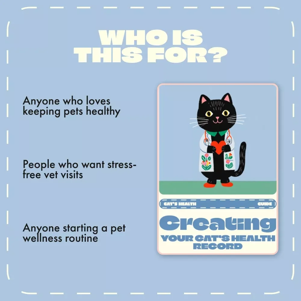 Creating Your Cat’s Health Record | Printable & Digital Guide for Cat Owners | How to Create a Cat Health Record Template + AI Tracking Tips