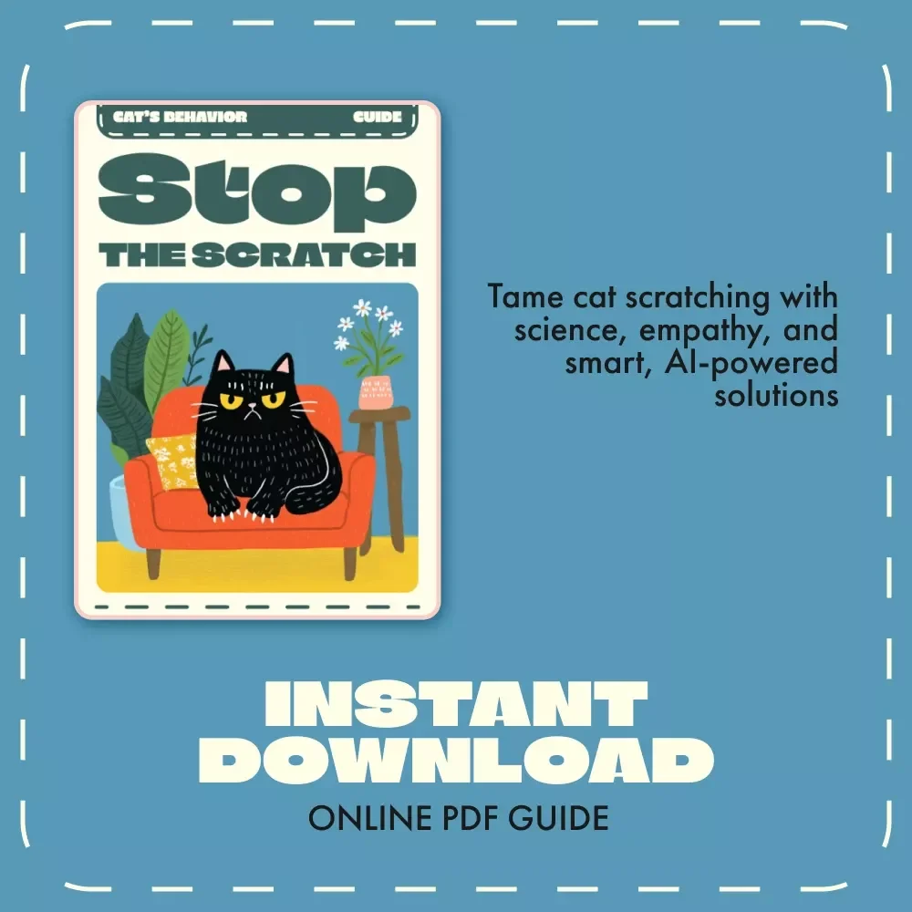 Stop the Scratch | How to Stop a Cat from Scratching | Cat Behavior Guide for Pet Owners | Printable Digital Download eBook