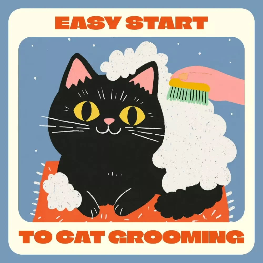 Easy Start to Cat Grooming | Printable Cat Grooming Basics for Beginners Checklist | Digital Download Pet Care Guide for New Cat Owners
