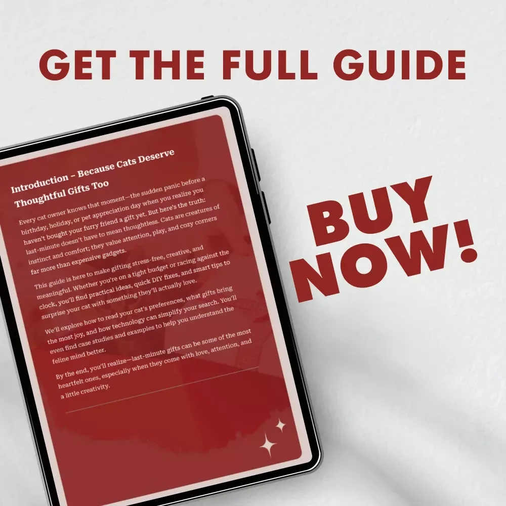 Purrfect Surprises for Your Feline Friend – The Ultimate eBook Guide for Cat Lovers | Best Last-Minute Gifts for Cats, DIY Ideas & Smart Shopping Tips