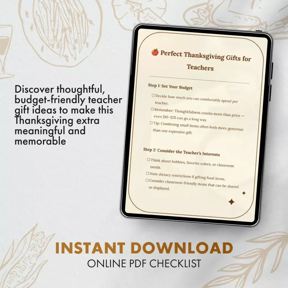 Perfect Thanksgiving Gifts for Teachers Checklist - Thoughtful Ideas & Budget-Friendly Options