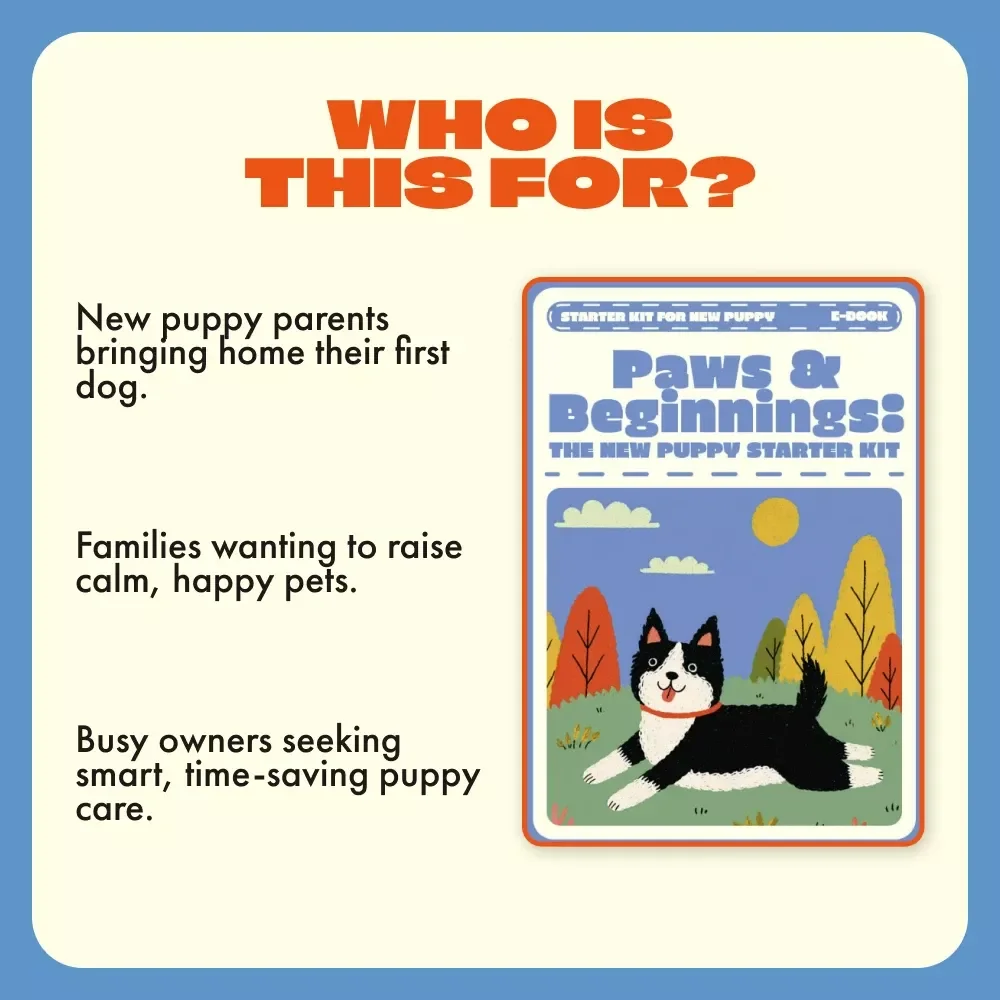 Paws & Beginnings: The New Puppy Starter Kit | Ultimate Starter Kit for New Puppy | Puppy Care, Training, Nutrition & AI Tools eBook Download